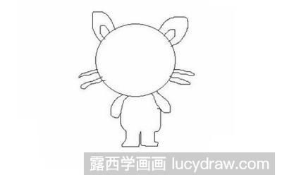 简笔画教程：教你画人形小猫咪