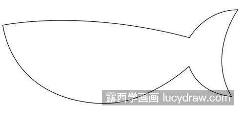 凶猛霸气鲨鱼简笔画图片大全 彩色版霸气鲨鱼简笔画教程