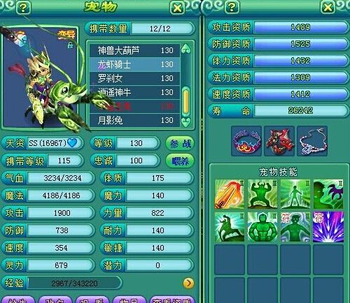 宠物技能