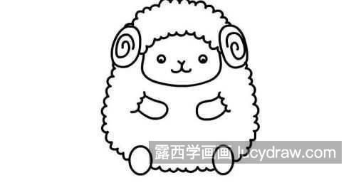 简单又好看绵羊简笔画带步骤画法 带颜色彩色绵羊简笔画图片大全