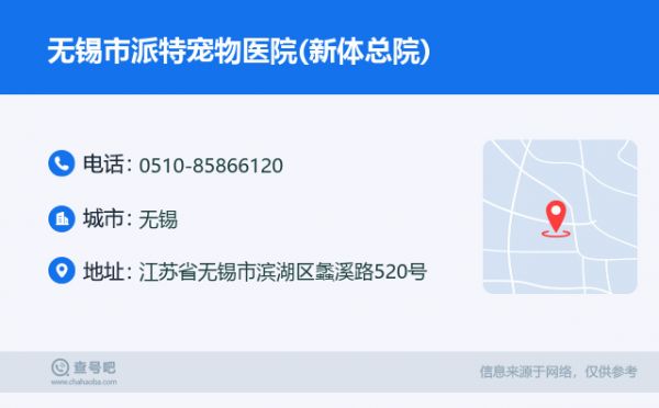 无锡市派特宠物医院(新体总院)名片