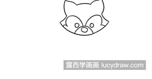 可爱呆萌小浣熊简笔画图片大全 简单彩色小浣熊简笔画带步骤教程