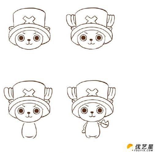q版可爱的乔巴怎么画乔巴的卡通简笔画 可爱的乔巴的手绘画教程