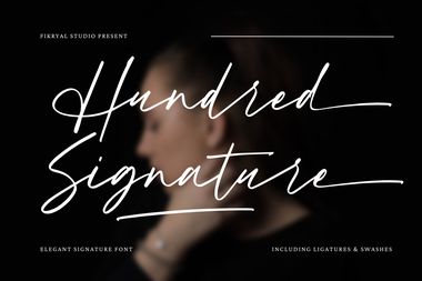 Hundred signature字体