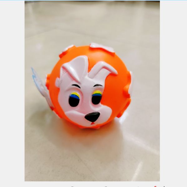 宠物玩具有声球 狗脸搪胶宠物有声玩具球 狗狗宠物互动玩具详情1