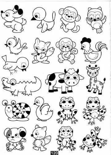 简笔画我和我的动物朋友