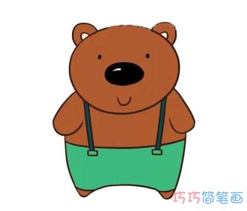 卡通棕熊怎么画可爱_棕熊简笔画图片