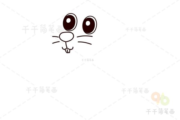 鼹鼠的简笔画步骤_陆地动物简笔画
