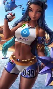 宝可梦美女,神奇宝贝道馆馆主露璃娜Nessa高清1080手机壁纸图片集(6)