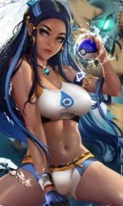 宝可梦美女,神奇宝贝道馆馆主露璃娜Nessa高清1080手机壁纸图片集(7)