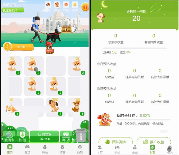 养狗宠物区块链源码，陀螺世界app+区块链养宠物系统+挖矿合成支持算力币+商城版   插图_崭新源码