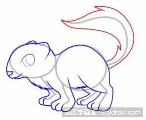 黄鼠狼简笔画教程