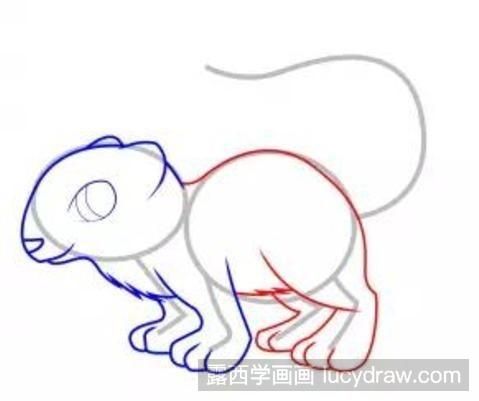 黄鼠狼简笔画教程