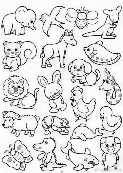 宠物店动物简笔画 动物简笔画图片大全