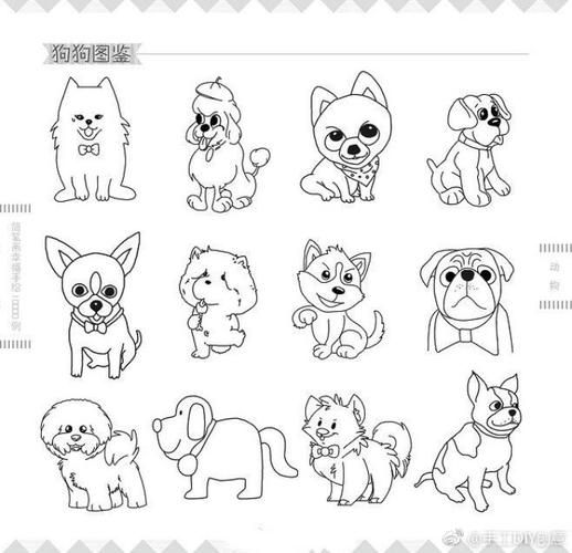简笔画小动物图例寒假快到了教家里的孩子画吧