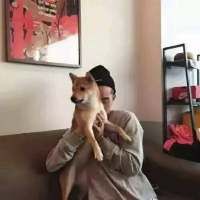 有爱好看的男生与宠物同框暖男头像