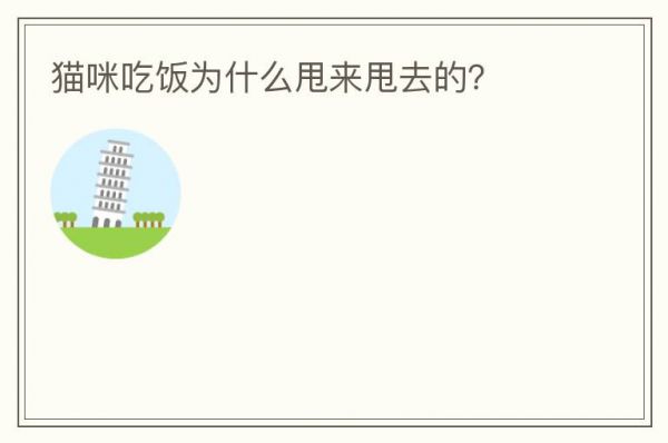 猫咪吃饭为什么甩来甩去的？