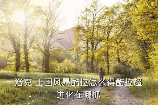  洛克 王国风暴酷拉怎么得酷拉超 进化在哪抓