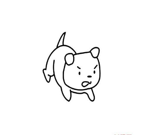 小狗发怒的简笔画法动物简笔画简笔画大全
