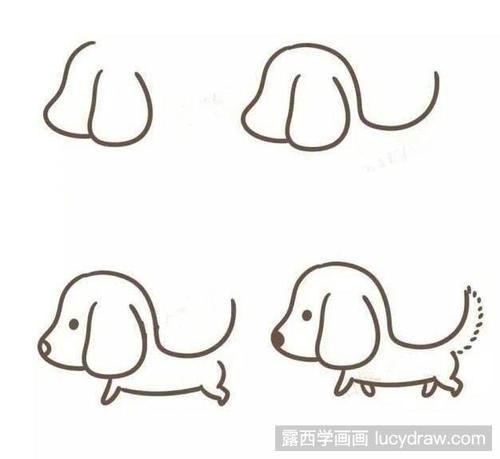 小狗表情简笔画 第1页
