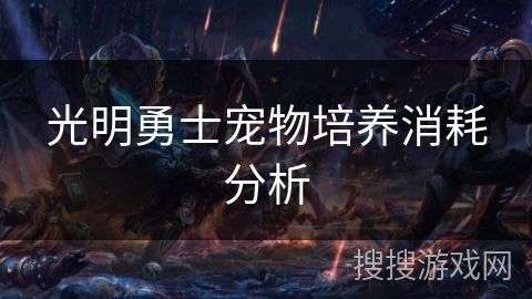 光明勇士宠物培养消耗分析