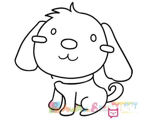 可爱的宠物狗简笔画