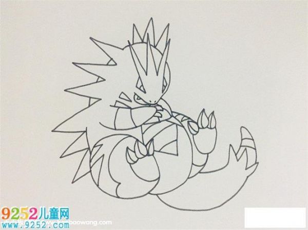 班吉拉简笔画教程精灵宝可梦简笔画