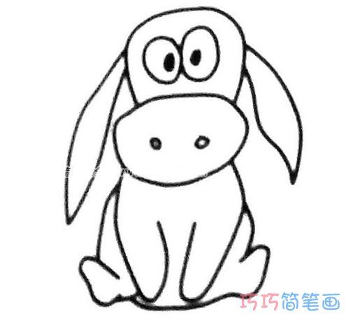 呆萌小毛驴怎么简单可爱_毛驴简笔画图片