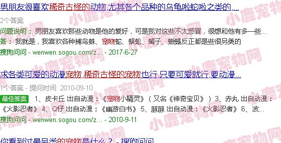 稀奇古怪的宠物有哪些