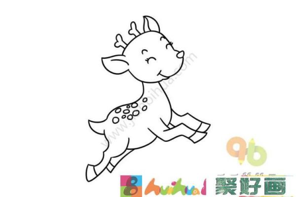 快乐的梅花鹿简笔画图片怎么画简笔画教程