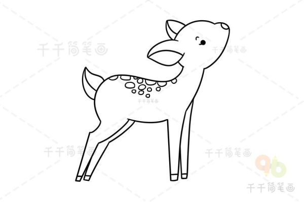 梅花鹿怎么画简单好看长颈鹿简笔画