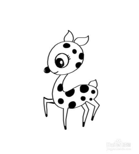 梅花鹿简笔画怎么画