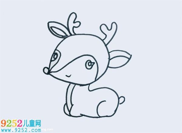 小鹿怎么画梅花鹿简笔画小鹿简笔画教程