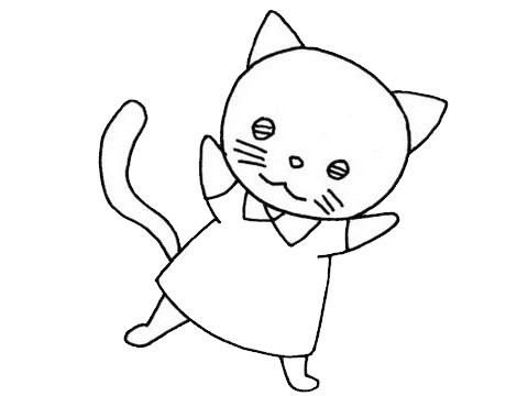 猫咪简笔画超简单画法步骤教程猫咪是一种很受大家喜爱的可爱宠物.
