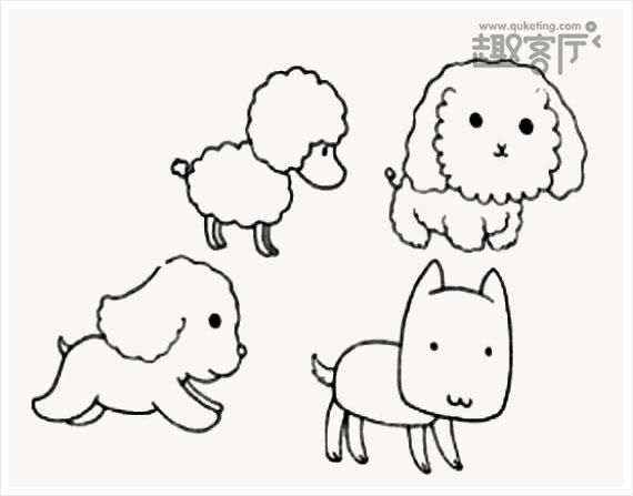 可爱小狗简笔画图片呆萌可爱小狗简笔画