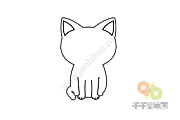 戴铃铛的小花猫简笔画步骤图宠物店的小猫那么可爱今天就让我们一