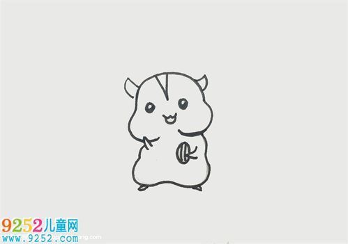 画一只萌萌的小仓鼠画仓鼠简笔画