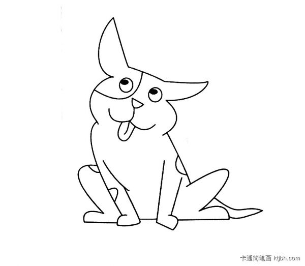简单好画的小狗简笔画大全 可爱小狗简笔画-第2张