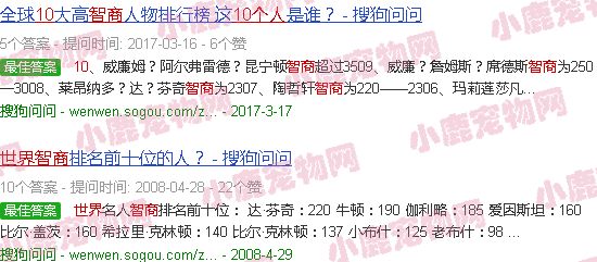 世界上智商最高的十个人