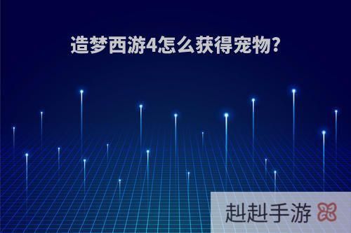 造梦西游4怎么获得宠物?