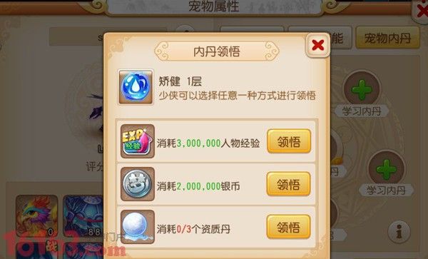 梦幻西游手游宠物内丹领悟