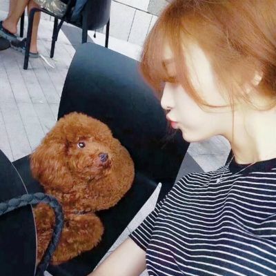 甜美女生抱宠物的可爱头像 喜爱小动物的可爱女生合照头像