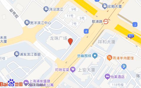 上海长宁国兴宠物医院位置示意图