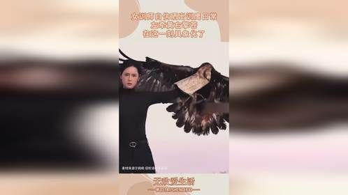 女训师自信晒出训鹰日常，左牵黄右擎苍，在这一刻具象化了！