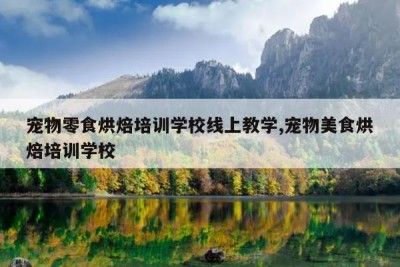宠物零食烘焙培训学校线上教学,宠物美食烘焙培训学校
