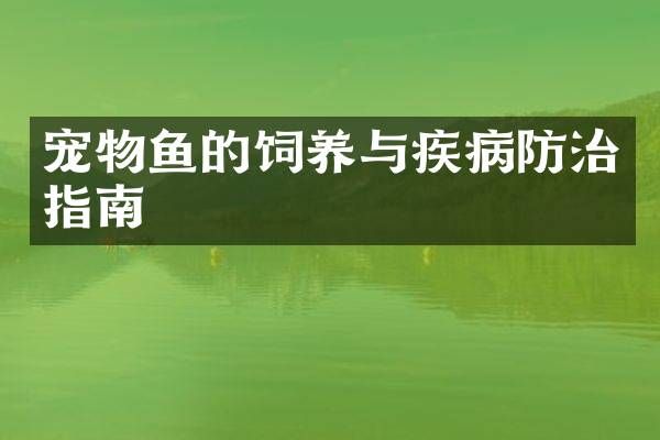 宠物鱼的饲养与疾病防治指南