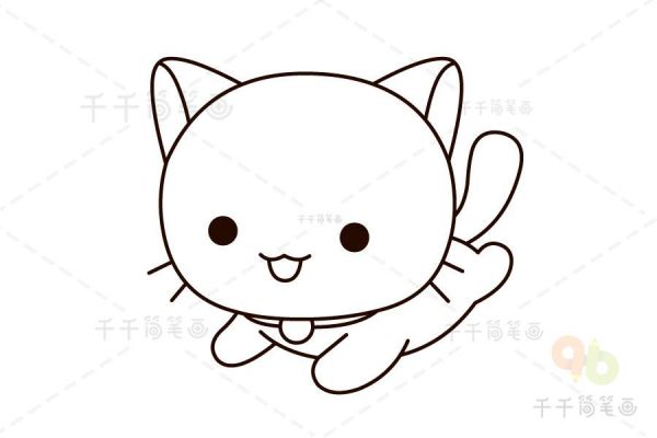 小猫的卡通简笔画图片