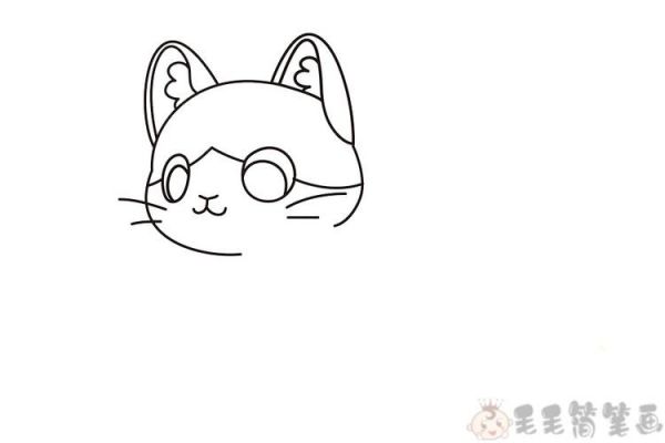 可爱的小猫咪幼儿简笔画教程