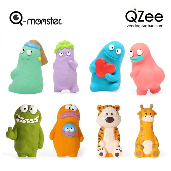 QZee乳胶发声狗狗玩具Qmonster安全耐咬磨牙宠物小种大犬儿童解闷_QZee宠物严选_宠物/宠物食品及用品-第4张图片-提都小院