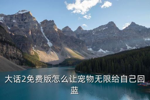 大话2免费版怎么让宠物无限给自己回蓝